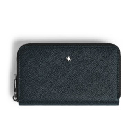 Mittelgroße Continental-Brieftasche 12 cc mit Reißverschluss aus Sartorial Leder