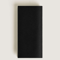 Längliche Brieftasche 14 cc mit Reißverschluss aus Sartorial Leder