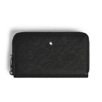 Mittelgroße Continental-Brieftasche 12 cc mit Reißverschluss aus Sartorial Leder