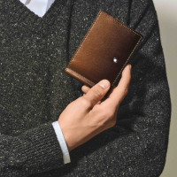 Brieftasche 6 cc mit Geldscheinklammer aus Meisterstück Sfumato-Leder