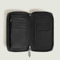 Mittelgroße Continental-Brieftasche 12 cc mit Reißverschluss aus Sartorial Leder