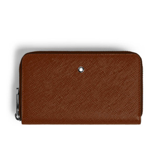 Mittelgroße Continental-Brieftasche 12 cc mit Reißverschluss aus Sartorial Leder