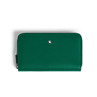 Mittelgroße Continental-Brieftasche 12 cc mit Reißverschluss aus Soft Leder