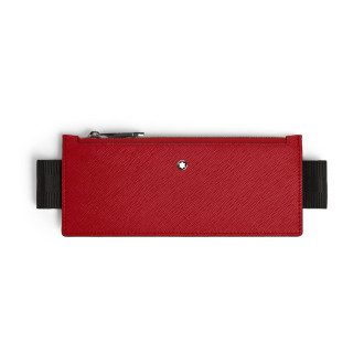 Etui für 2 Schreibgeräte mit elastischem Band aus Sartorial Leder